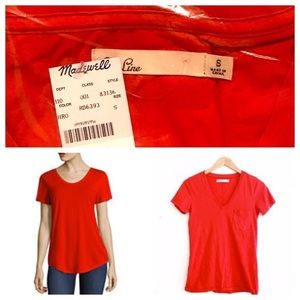 Madewell Hi-Line Peach Pink T-shirt